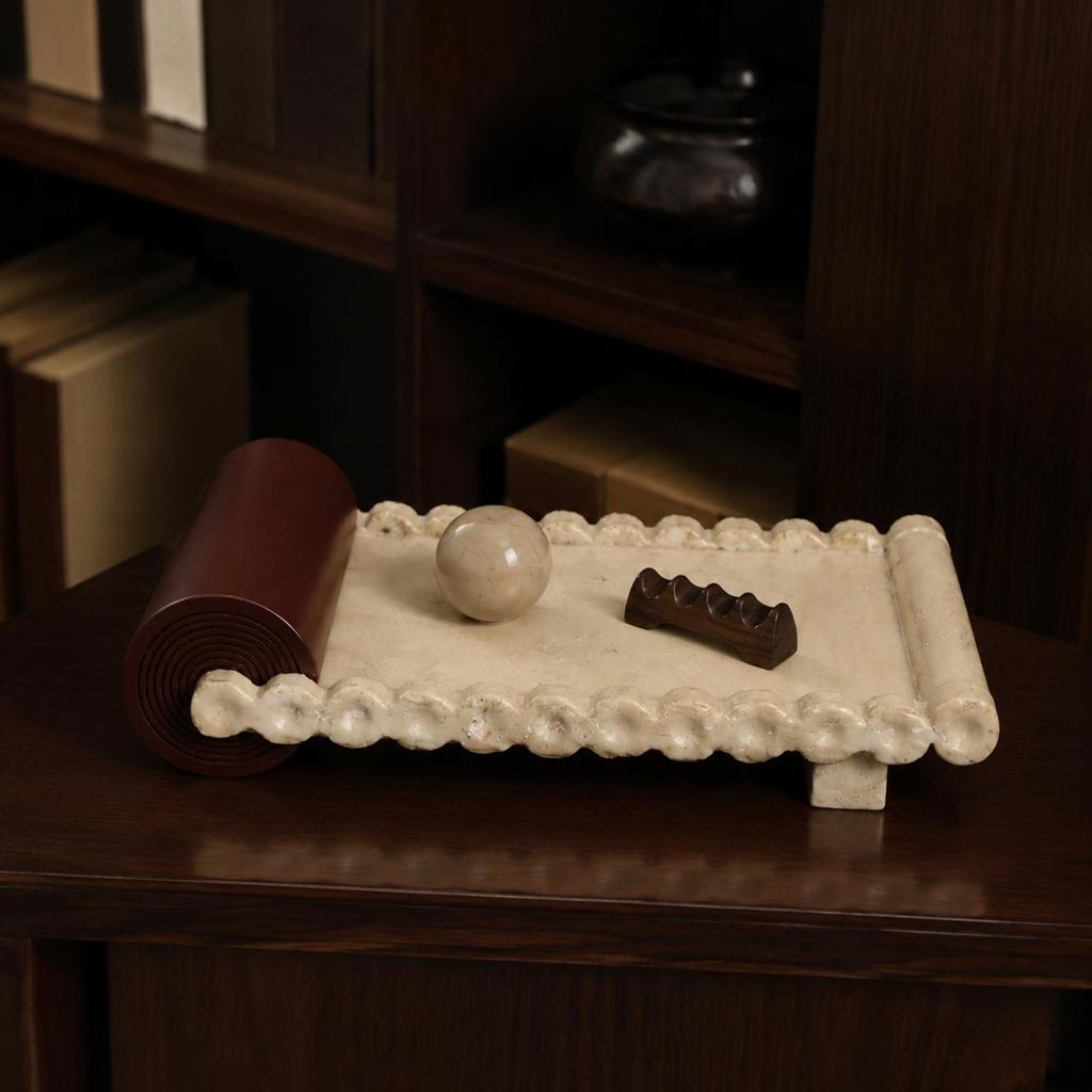 Resin Decorative Tray Hand-Finished Rectangular Display Versatile for