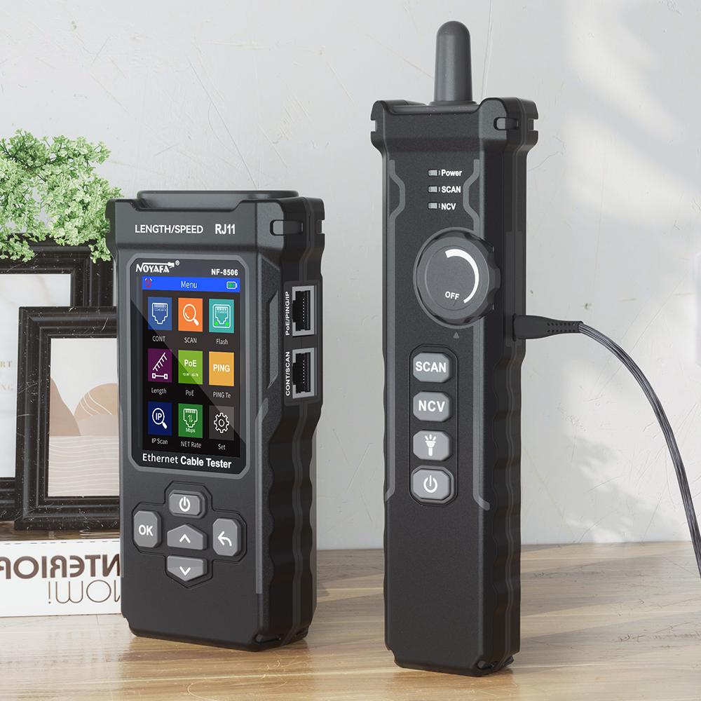 Testeur de câble réseau NOYAFA NF-8506 Prend en charge le test PING/l'analyse IP/la vitesse de port réseau Outil de recherche de câble multifonction
