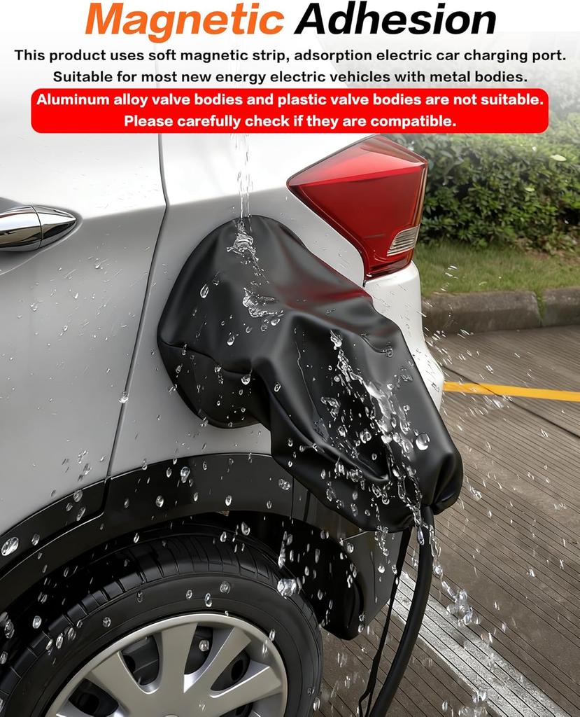 Xiaomi EV Charger Cover, Waterproof Charging Port Cover, Rain Snow Protection, Magnetic Adsorption Universal for Most Electric Cars
