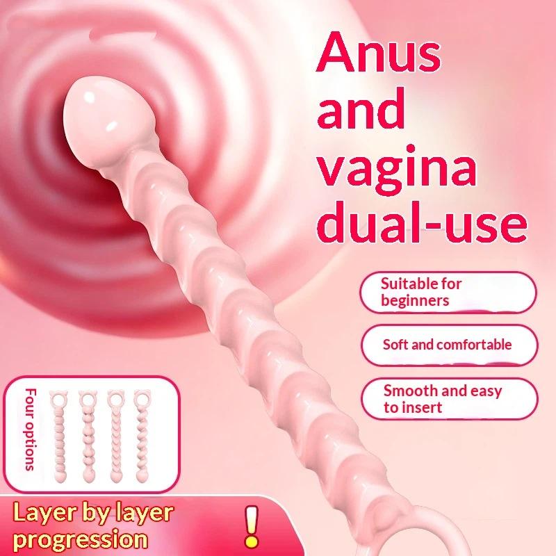 Beads Soft Anal Plug Anus Toys Big Balls Silicone G-Spot Stimulating Butt Plugs Adult Sex Couple Sexy