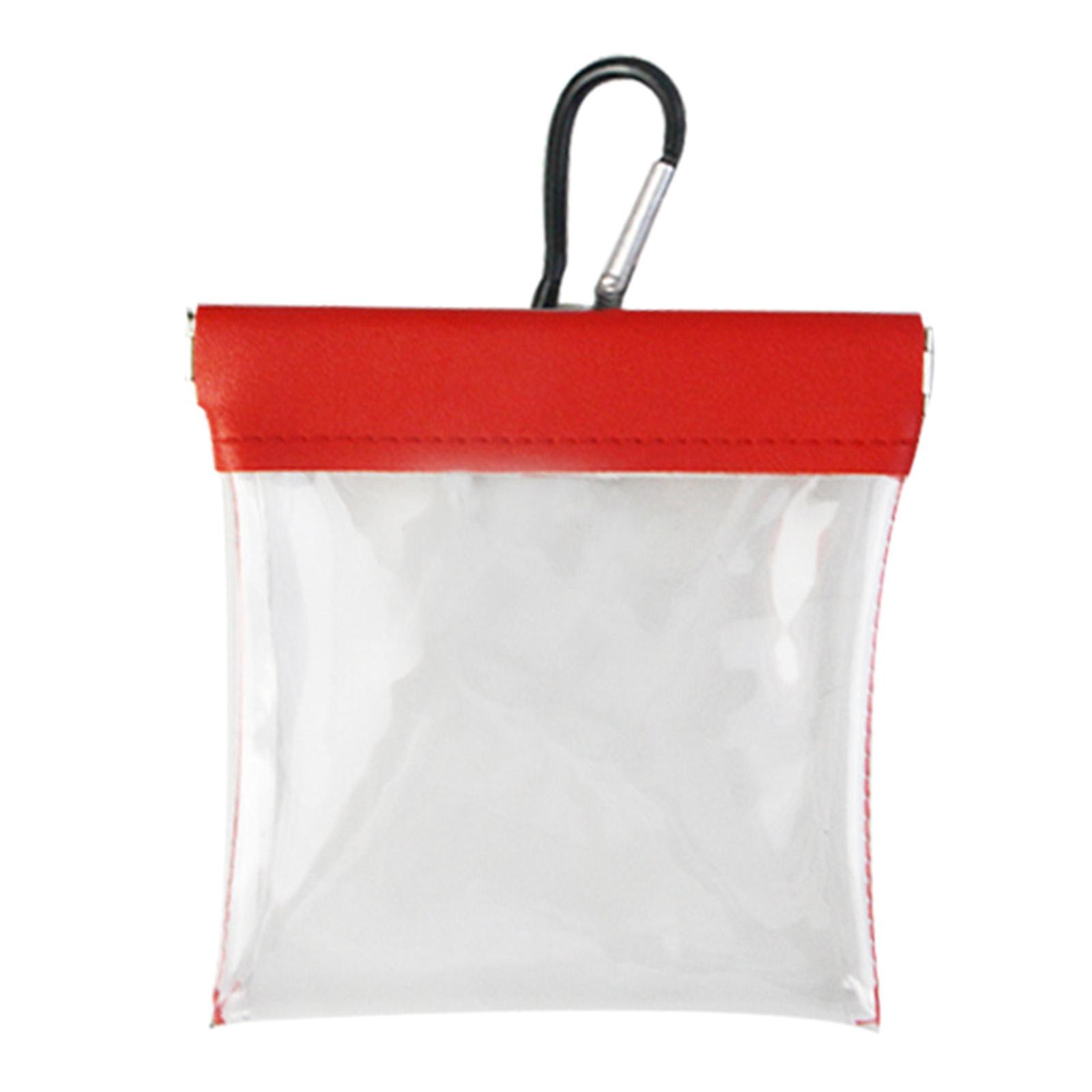 

Light Weight Golf Tees Storage Waist Bag Portable Outdoor Clear Golf Balls Tees Bag Golf Tees Holder Pouch With Clip красный