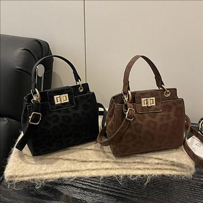 Trendy Leopard Print Versatile Crossbody Bag High-End Feel Shoulder Bag Mini Handbag and Purse for Women Daily Phone Bag