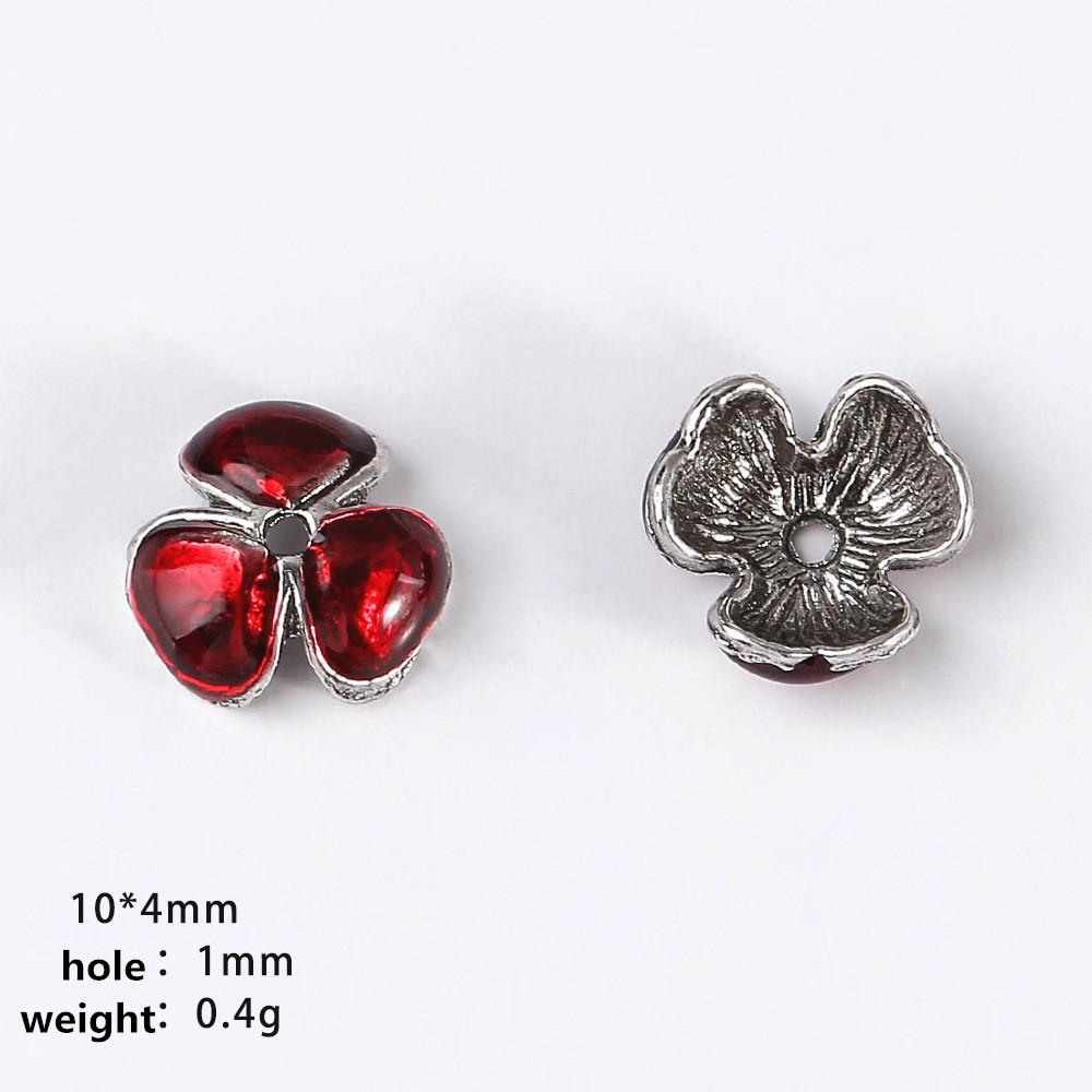 20 Stück/Los Emaille Blumenperlenkappen Für Schmuckherstellung Zubehör Ethnische Vintage Accessoires DIY Armbänder Fußkettchen Bohemian Materialien