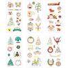 Moin Moin Christmas Glittery Washi Watercolor White Perfect for and As a 2212xsl218 Stickers, 12-Piece Set, Paper, Design, Tree, Santa, Bell, Wreath,