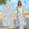 Summer Boho Style Mermaid Tail Fish Scales And Flowing Fins Graphic Beach Towel For Swimming Pool Microfiber Sand-Free Towel