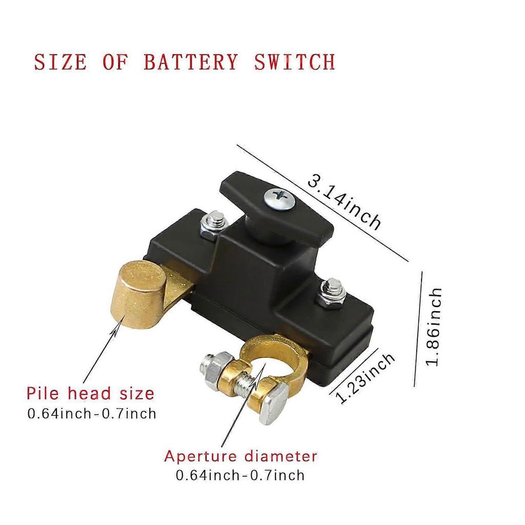 Battery Disconnect Switch,for 12V / 24V 250/1000 Amps,Lsolator Power Cutoff