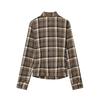 Spring 2026 Women's Plaid Shirt: European & American Style, Slim Fit, Versatile Fashion.