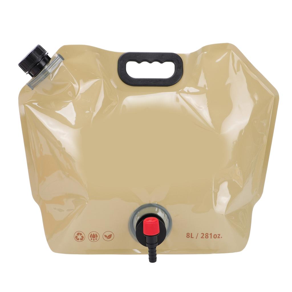 Camping Water Container PE 8L Portable Foldable Water Bag Storage Container with Faucet for Hiking Riding Outdoor Sport
