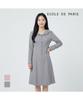 ECOLEDEPARIS Button-Point Belted Collar Dress_Rb32Woce33A