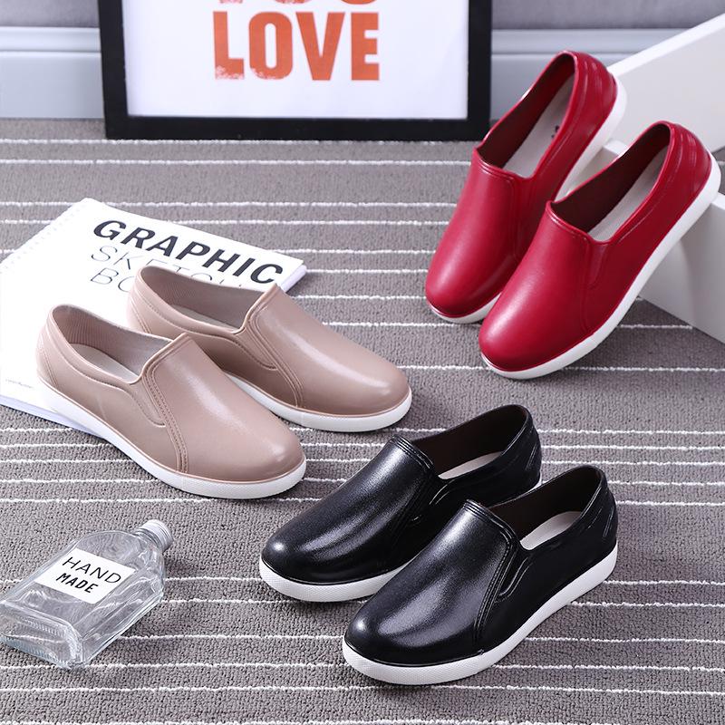 Women's Waterproof Casual Rubber Shoes - Short, Non-Slip, Wear-Resistant for Spring/Autumn