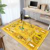 Pluto'S Yellow Adventure Carpet For Playroom Bedroom Living Room Sofa Home Decorkids Game Area Rug Nonslip Floor Mat