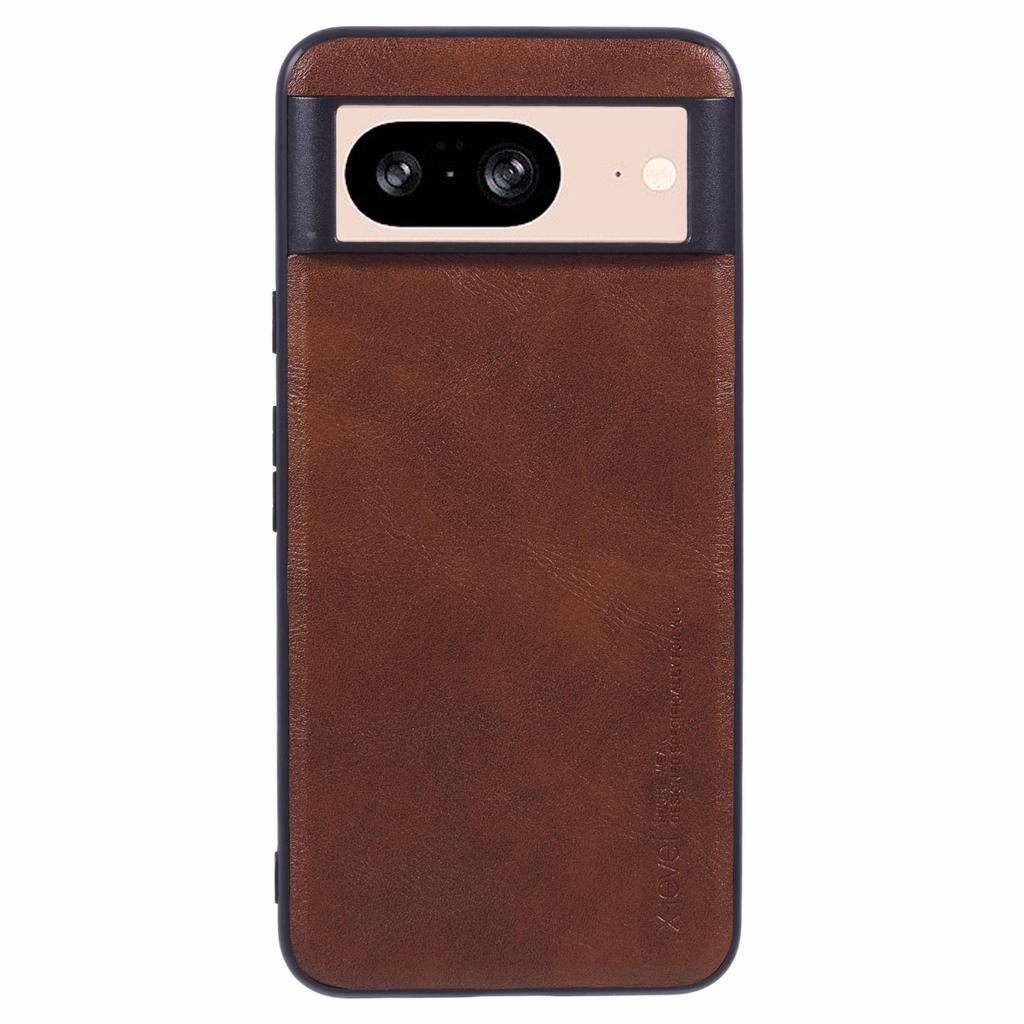 Bojue-3 Series For Google Pixel 8a Case PU Leather Coated PC+TPU Anti-Scratch Cover