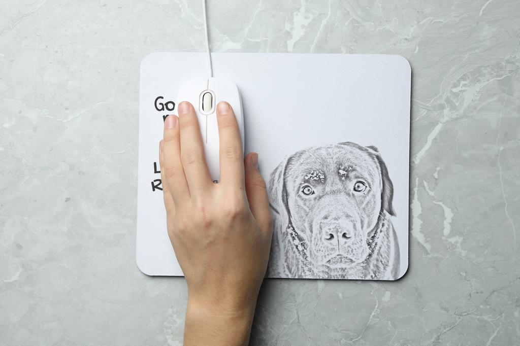 Labrador Retriever - mouse pad with print, personalized dog-themed mouse pad, unique gadget for an office worker by Art-Dog brand