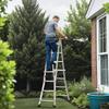 VEVOR Telescoping Ladder A Frame, 20.5 FT Compact Aluminum Extension Ladder, Multi-Function Portable Collapsible RV Ladder