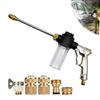 High Pressure Hose Nozzle Heavy Duty Car Wash Booster Nozzle with Foam Cannon Garden
