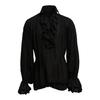 Vikingly Style Halloween Shirt Steampunks Gothic Blouse With Ruffled Sleeves Design For Men’s Costume
