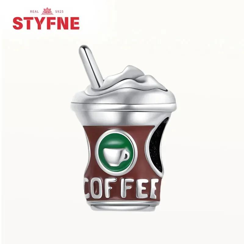 Coppermoe Paw Coffee Cup Beads Pendant Fit Charmscopper Original Bracelet For Women Fine Jewelry Diy Gifts