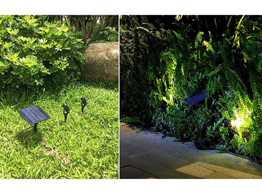 Solar-Gartenhof-Scheinwerfer - Outdoor-Landschafts- und Rasendekorationsleuchten