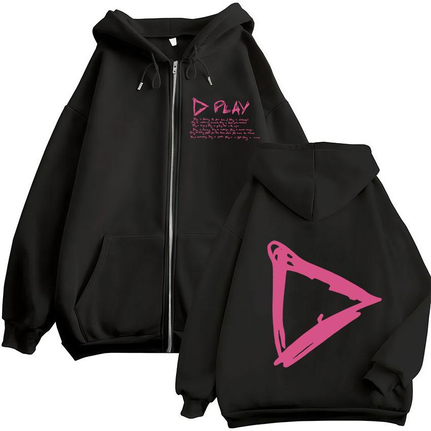 

Singer Ed Sheeran Play World Tour Album Zip Up Hoody Unisex Harajuku Fashion Zipper Sweatshirt Retro Oversized Jacket Hoody S