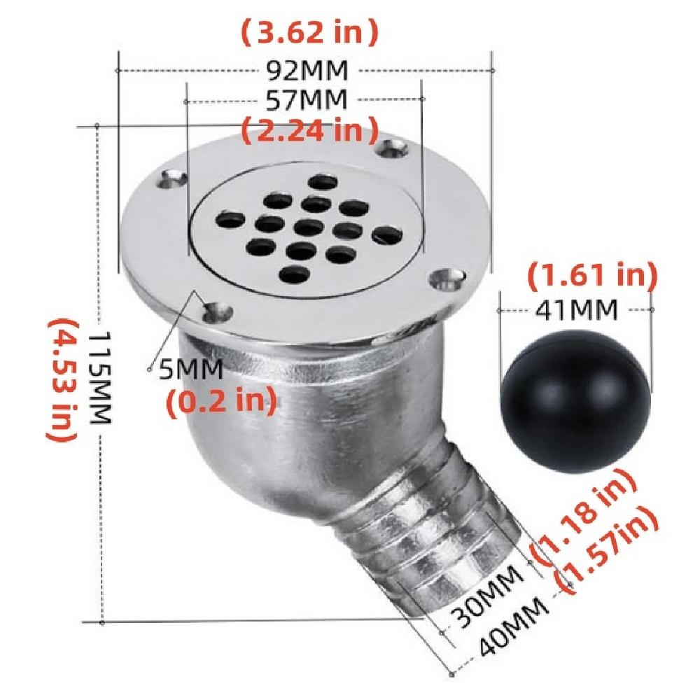 Dop de scurgere cockpit, oțel inoxidabil 316