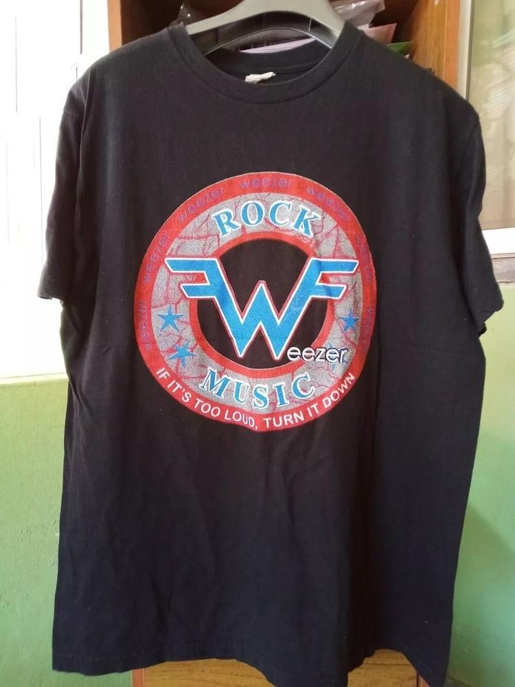 Weezer Band Rare Design Basic Black 90s Short Sleeve Unisex Tshirt Reprint S5XL S