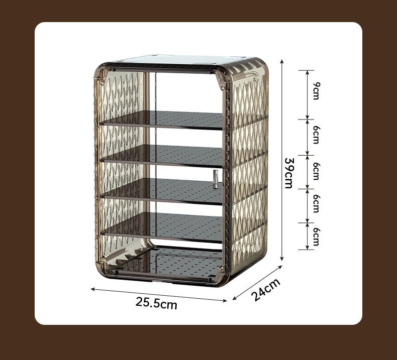 Transparent Dustproof Cosmetic Storage Box for Skincare and Makeup