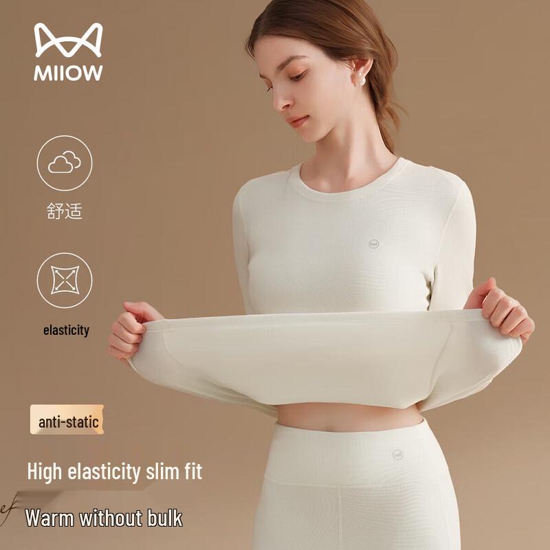 

Mao Ren Women s High-Elastic Fleece-Lined Thermal Underwear Set L