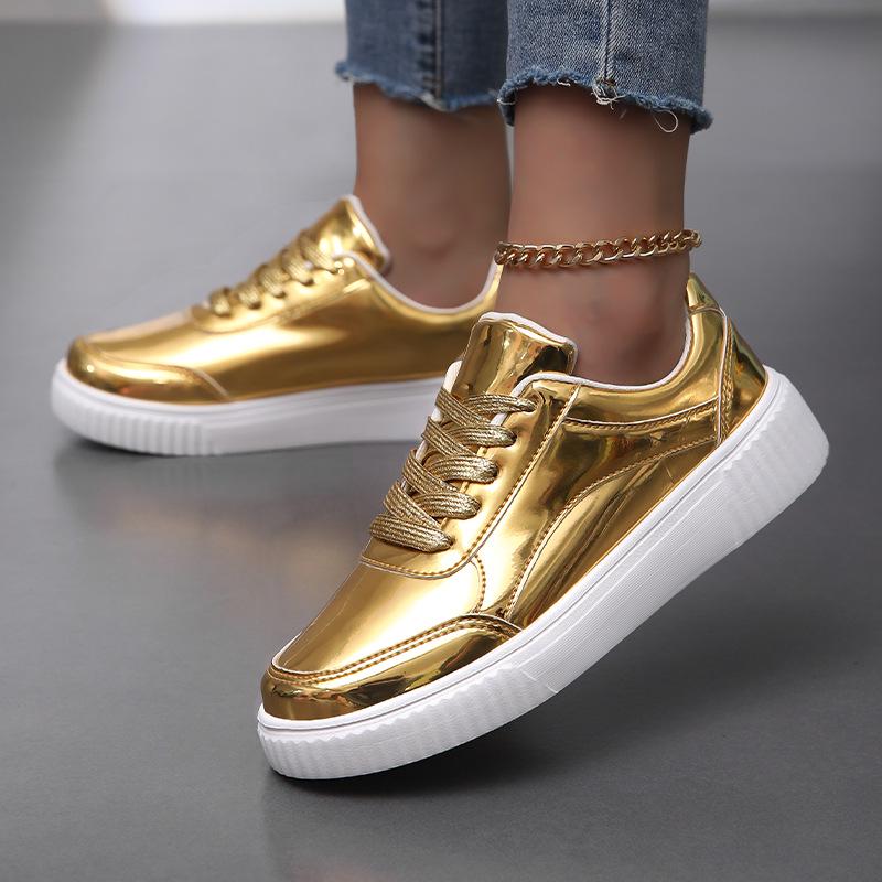 2024 Trendige Pailletten-Sneaker: Atmungsaktive, Leichte, Flache Sohle Freizeit-Sportschuhe