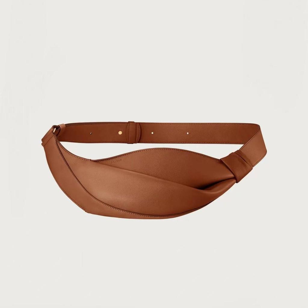 Polene 2025 Nová Neyu Hladká Kožená Crossbody Módní Rohová Taška