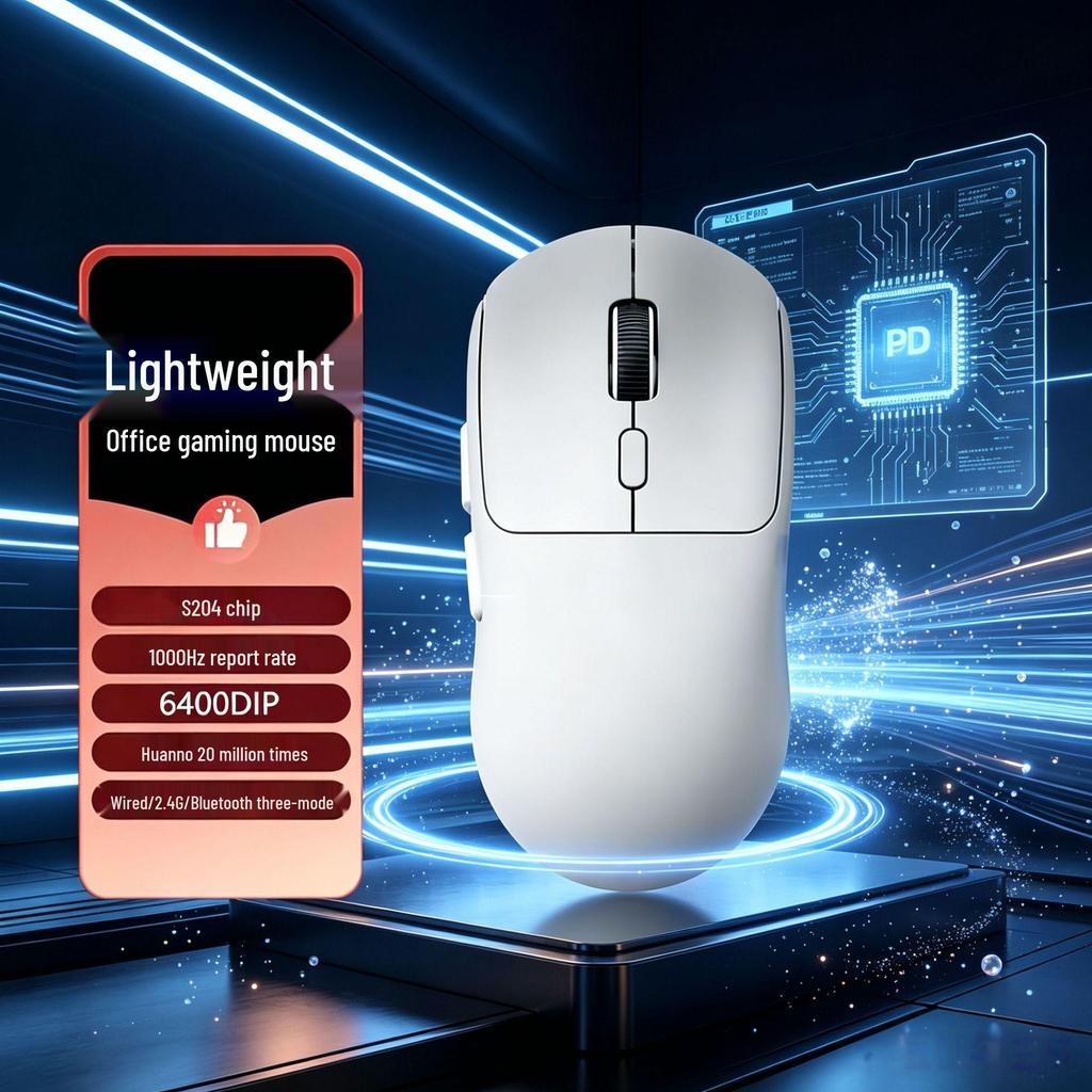 GPW Tri-Mode Wireless Rechargeable Mouse - Lightweight, Perfect for Gaming & Office, Compatible with Lenovo Laptops