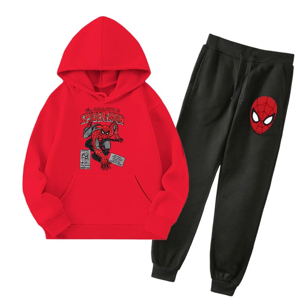 Kids Hoodie and Sweatpants Set Graphic Print with Pockets for Boys and Girls