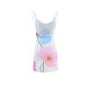Summer Sleeveless Slim Fit Sexy Straps Dress Women Elegant U-neck Backless Slim A-line Party Club Casual Dresses Women Floral Print Short Dress 26478