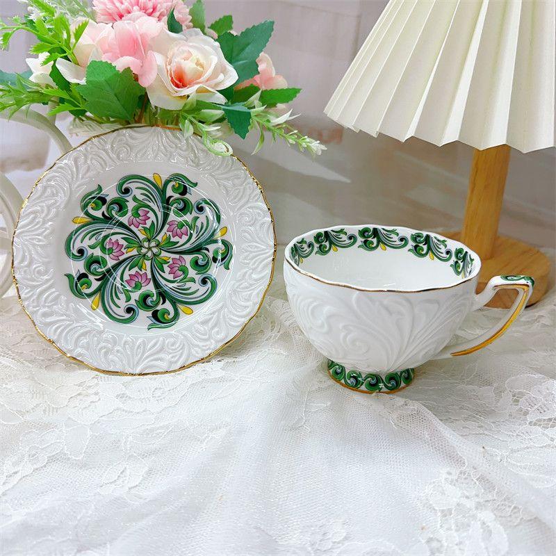 British foreign trade export ceramic coffee  household breakfast afternoon tea set flower tea  good-looking cup set