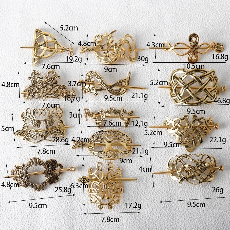 European & American Retro Celtic Knot Hairpin - Metal Crown Updo Clip