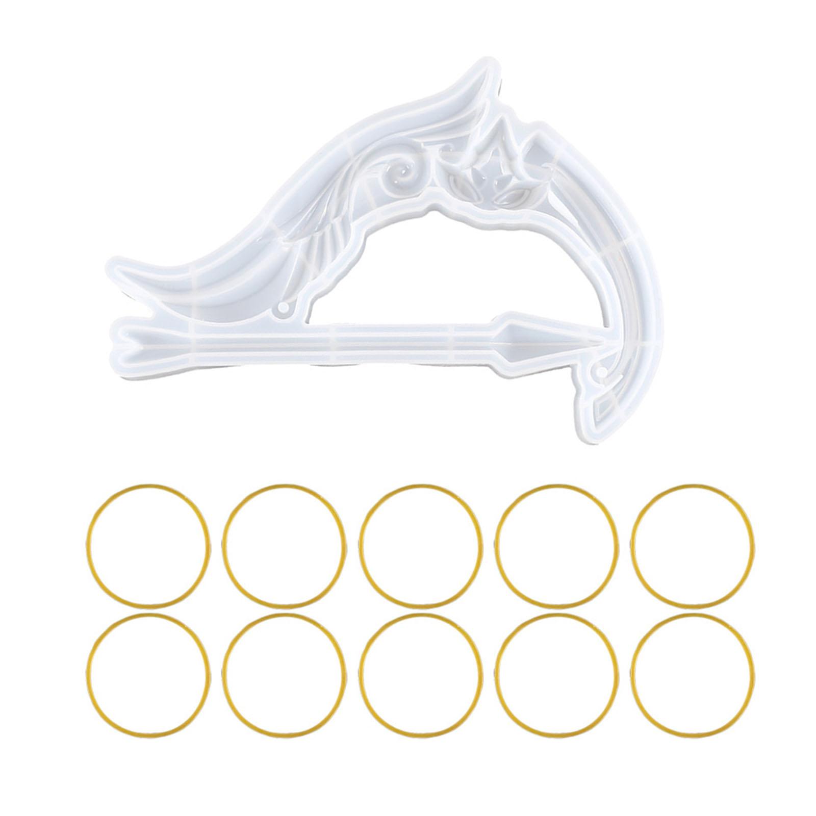 

Лук и стрелы смола эпоксидная смола литье силиконовая форма с 10 резинками для изготовления DIY ремесла подарок домашний декор Cospl