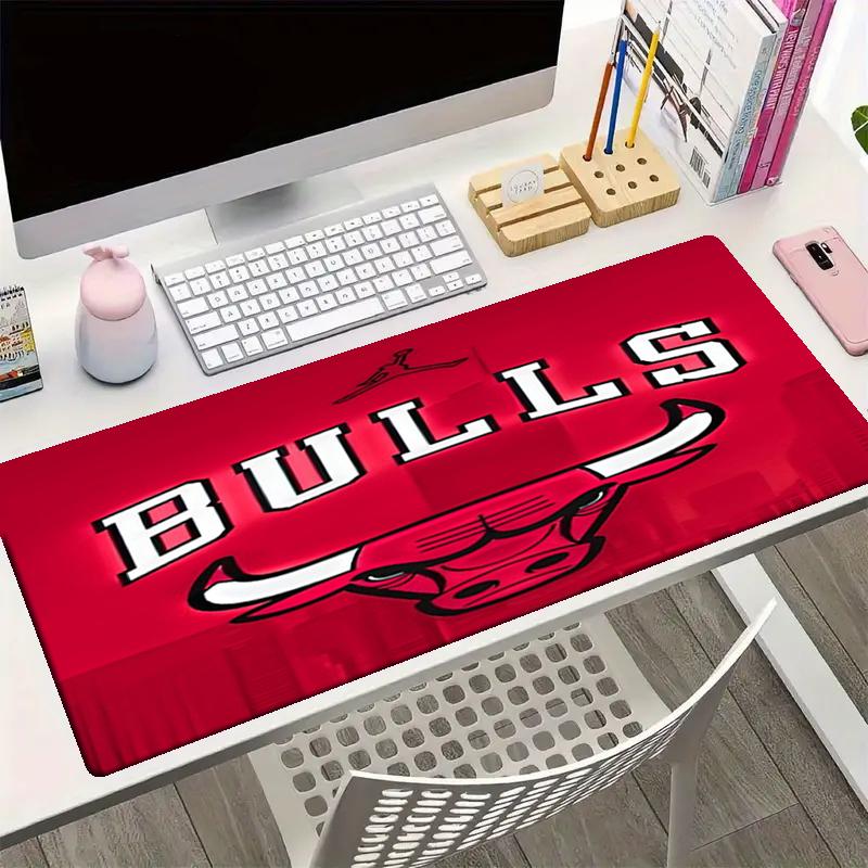 Chicago Bulls Theme Mouse Pad, Non Slip Rubber Base, Multifunctional Office & Home Decor, Perfect for Workspace Personalization.