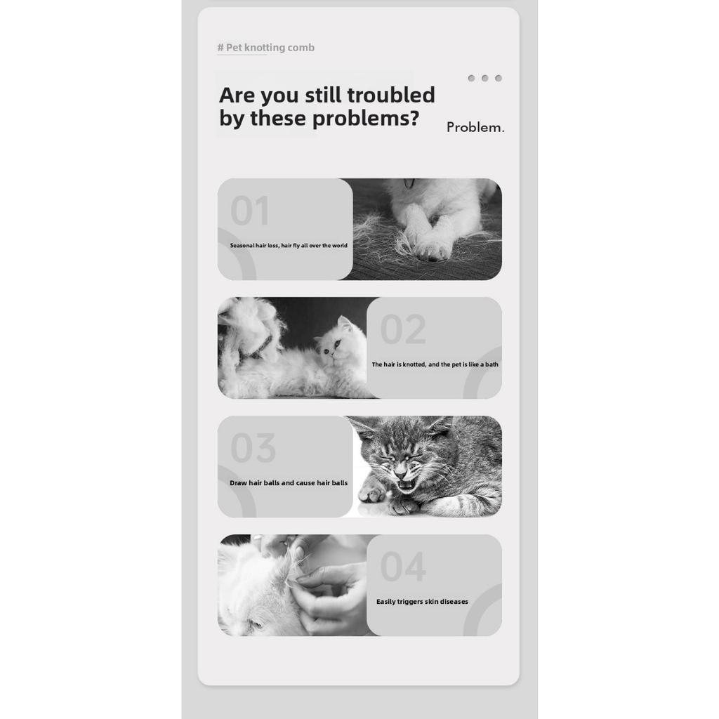 Dog Knotting Comb, Cat Comb, Cleaning and Removing Floating Hair, Cat Comb Brush, Cat God Tool, Universal Hair Removal Comb Knotting Knife