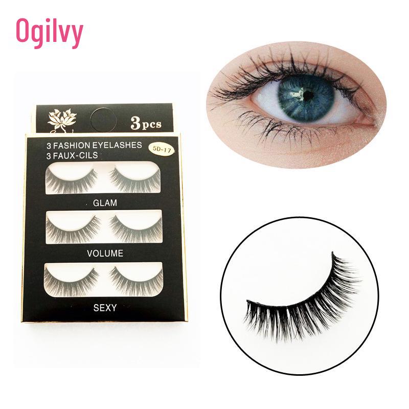 3D Triple Pack Natural Long False Eyelashes – Multi-Style & Multi-Layered
