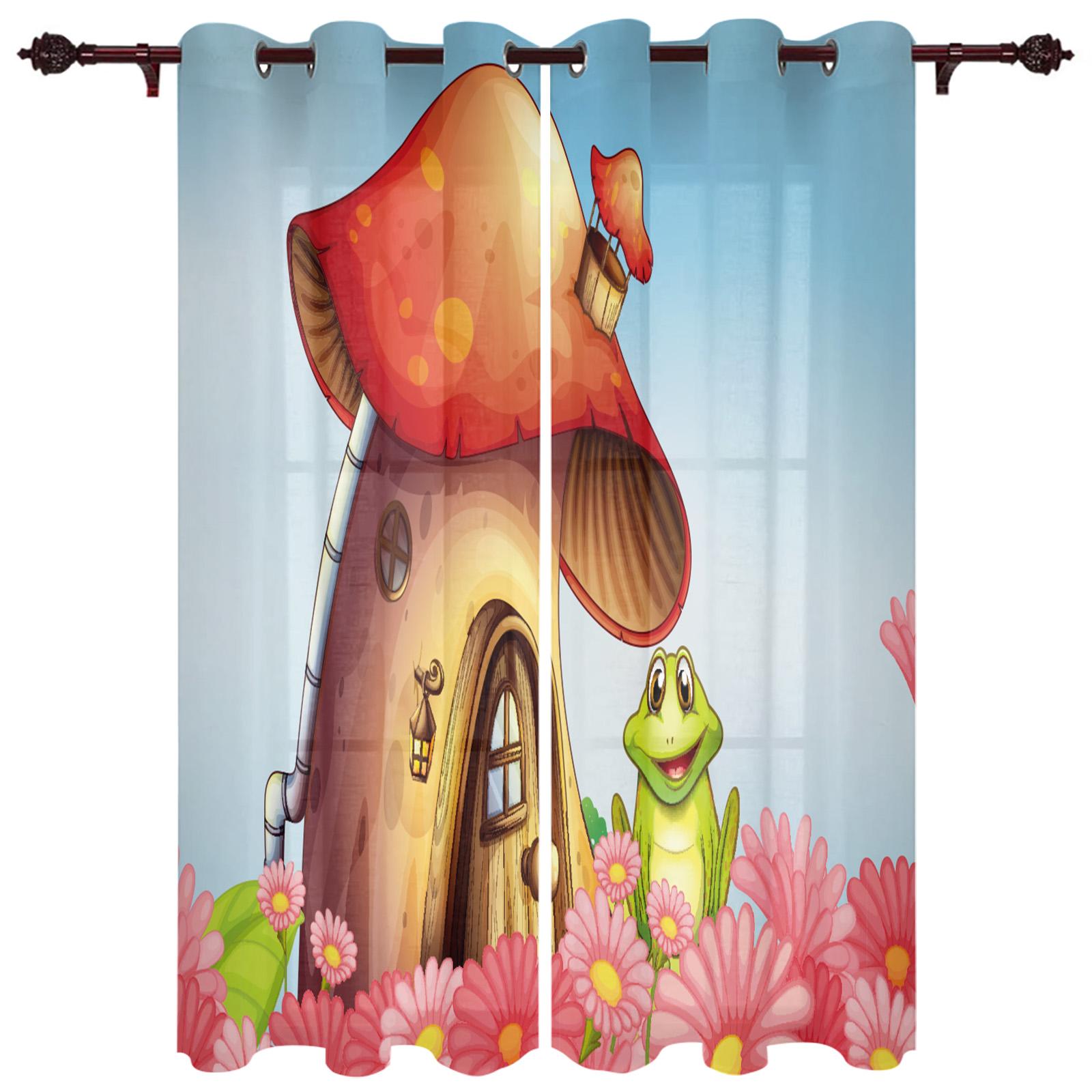 Растение Frog Shadow Leaf Natural Window Curtains Шторы для гостиной Декоративные — фото 6