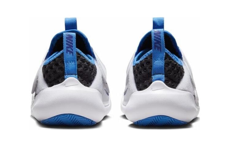Nike Flex Advance PS Slip Resistant Abrasion Resistant Low top Kids' Running Shoes Black White Blue DC9370-002