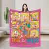 Cartoon Retro Kinder Vintage Komödie Mädchen Lizzie McGuire Strickdecken Wolldecke Bettwäsche Sofa Tagesdecke