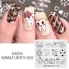 kads Immaturity 002 Nail Stamping Plates Tooth Designs Nail Art Stamp Template Plate DIY Manicure Decoration
