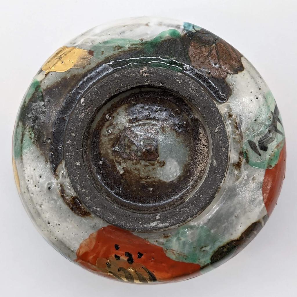 Mino Ware by Wada Hitori, Matcha Bowl, Slipper-shaped Teacup, 11 X 10cm, Slipper-shaped, Gold-painted Camellia Design, Made In Japan, 105-0044