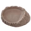 Flat Bowl for Food and Water for Terrarium, Imitation of a Tree Trunk