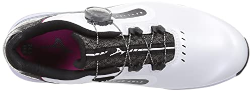 Mizuno Nexlite SL BOA Men's Golf Shoes, White/Black, Size 25.0 cm, 3E