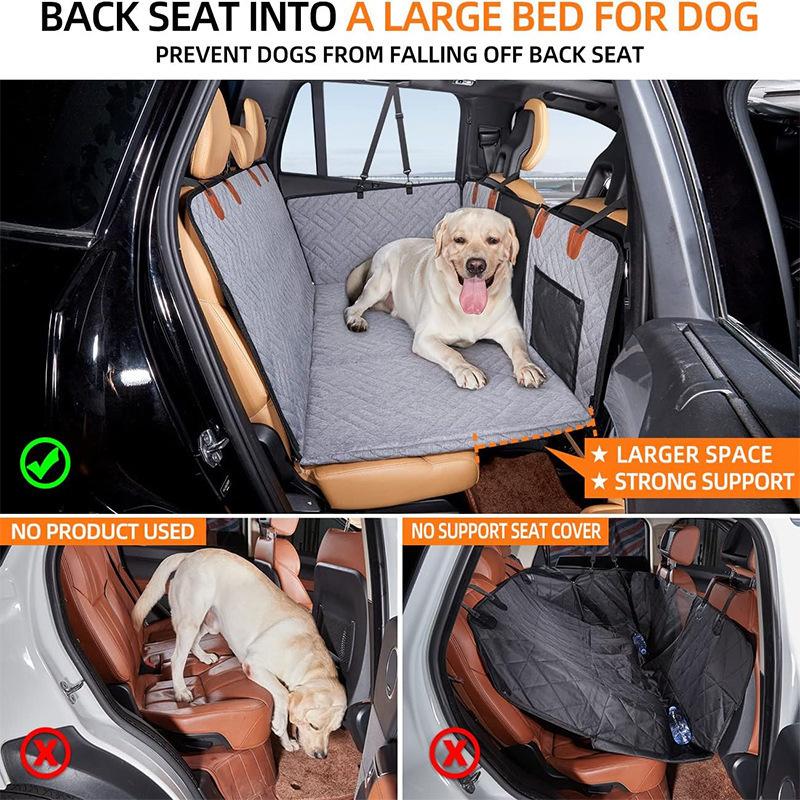 Car Pet Mat Universal In All Seasons Multipurpose Waterproof Dog Travel Hammock Large Space Rear Seat Hard Board Car Dog Bed