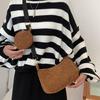 Corduroy Shoulder Bag with Mini Coin Pouch Crossbody Bags for Your Necessities