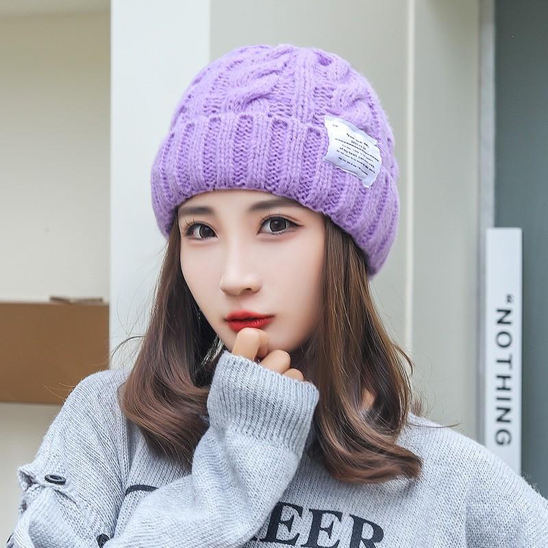Casual Knitted Wool Hat Winter Warm Korean Style Hat Outdoor Thick Fashion All-match