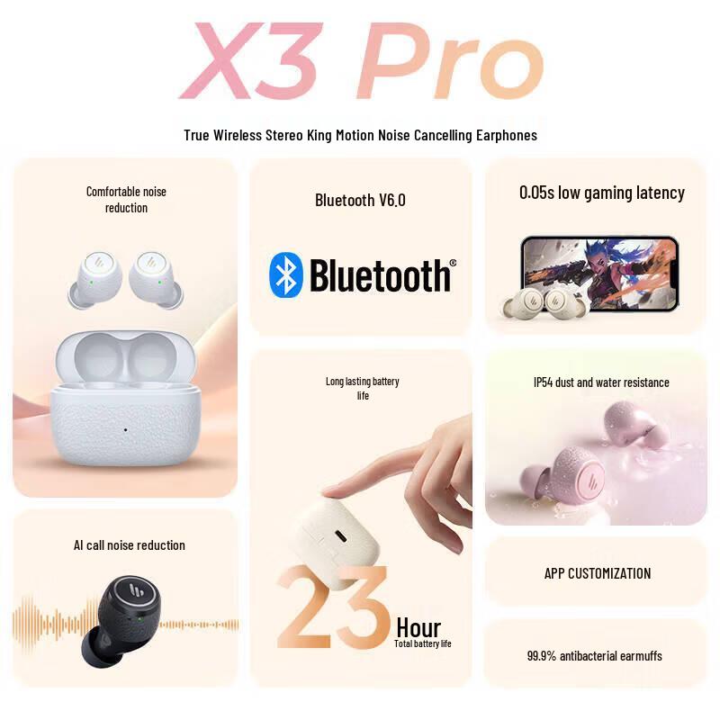 Edifier X3 Pro True Wireless Noise-Cancelling Earbuds