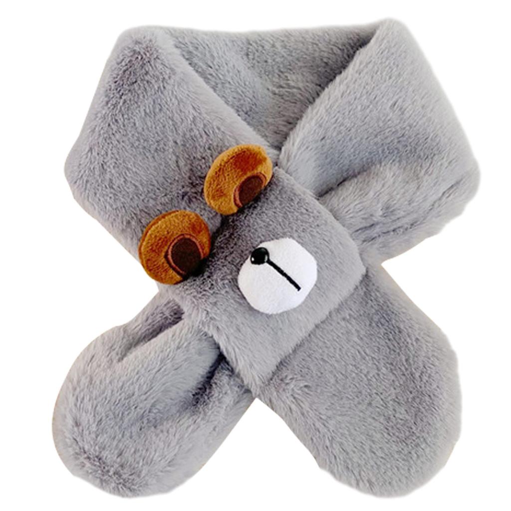 Baby Winter Warm Bear Scarf Plush Neckwrap Toddler Breathable Outdoor Neck Scarf